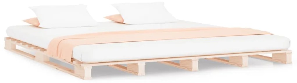 Κρεβάτι Παλέτες 180 x 200 εκ. Μασίφ Ξύλο Super King Size 821407
