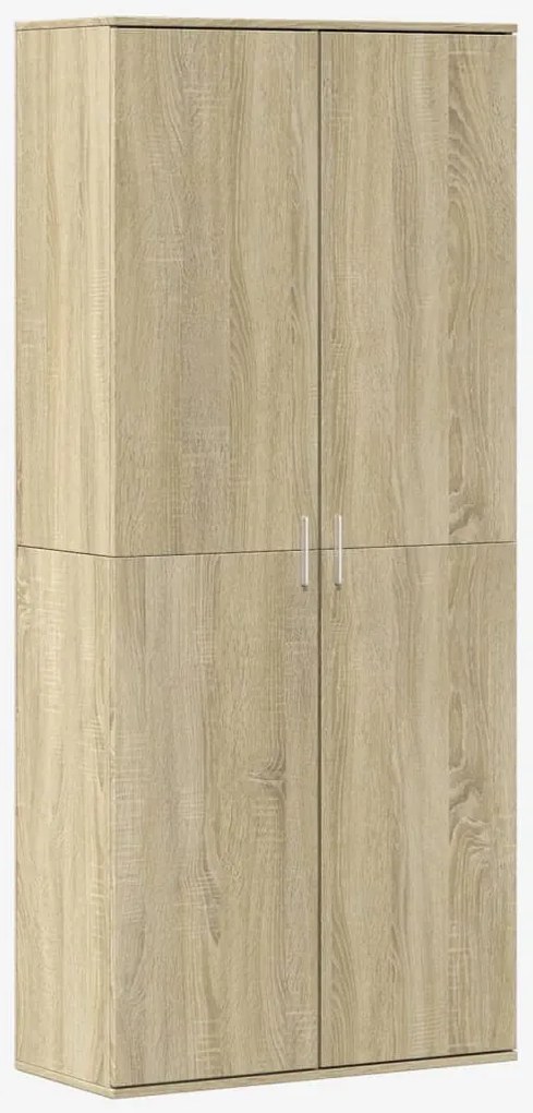 vidaXL Ντουλάπι Sonoma Δρυς 80x35x180 εκ. από Επεξεργασμένο Ξύλο