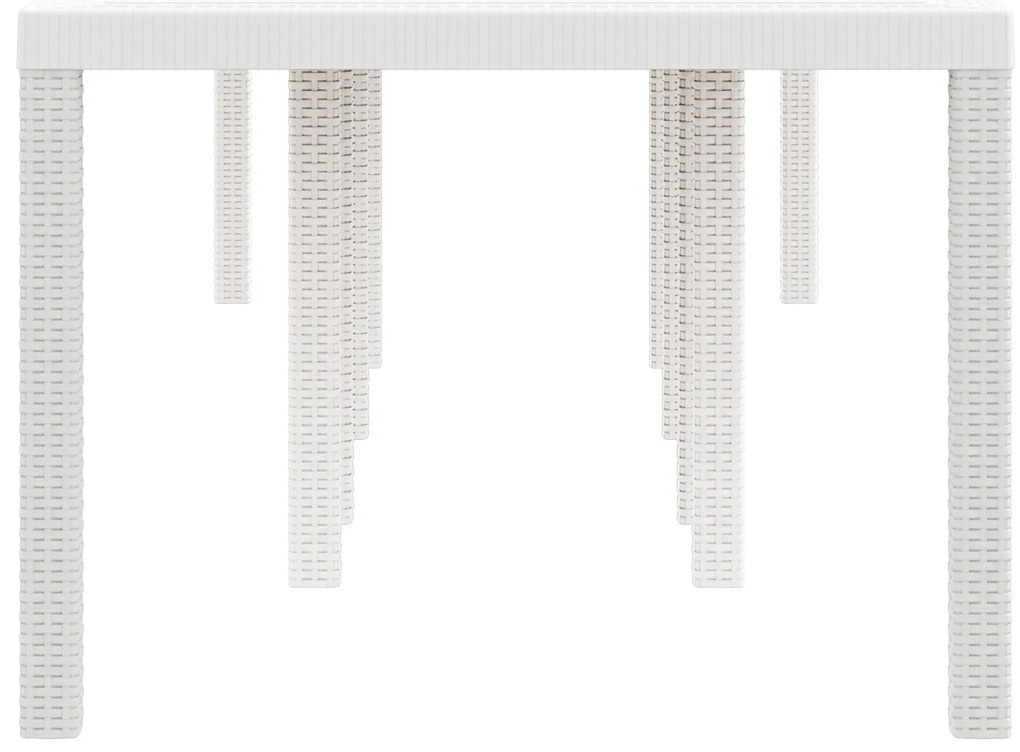 vidaXL Τραπέζι Κήπου Λευκό 300x100x73 cm Πολυ Ρατάν