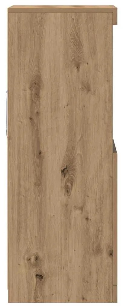 vidaXL Πλαϊνό γραφείο artisan δρυς 41 x 37 x 100 εκ Επεξεργασμένο ξύλο