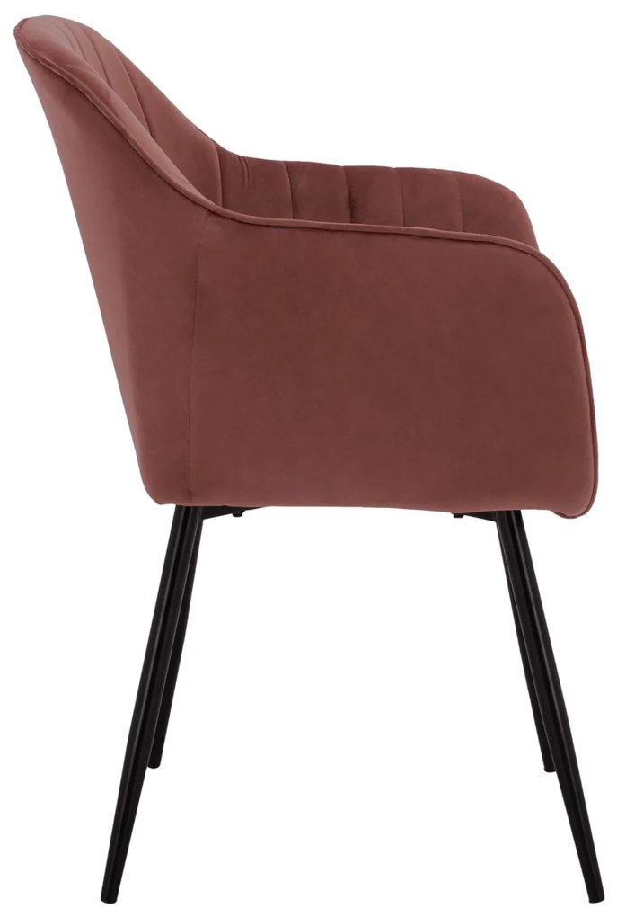 Καρέκλα SAWYER Βελούδο Σάπιο μήλο 53x60x76Υ εκ. 2αδα 53x60x75 εκ.