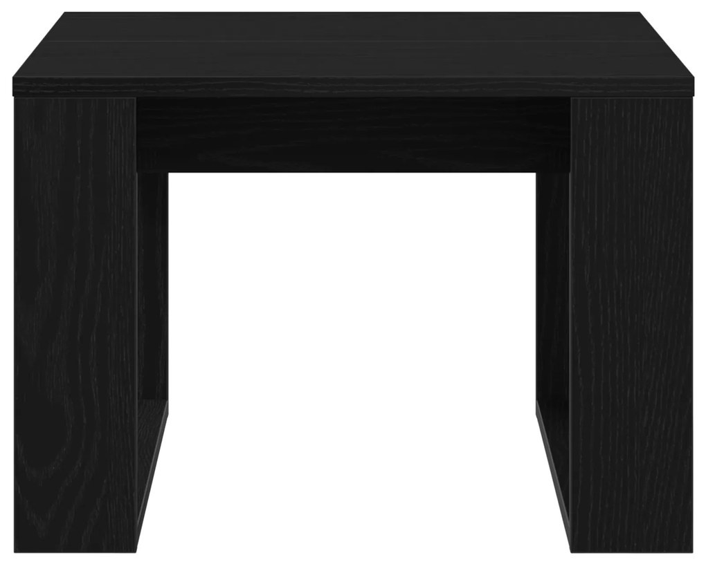 vidaXL Μαύρο Τραπεζάκι Δρυός - 50x50x35 εκ., Φτιαγμένο από Τεχνικό Ξύλο