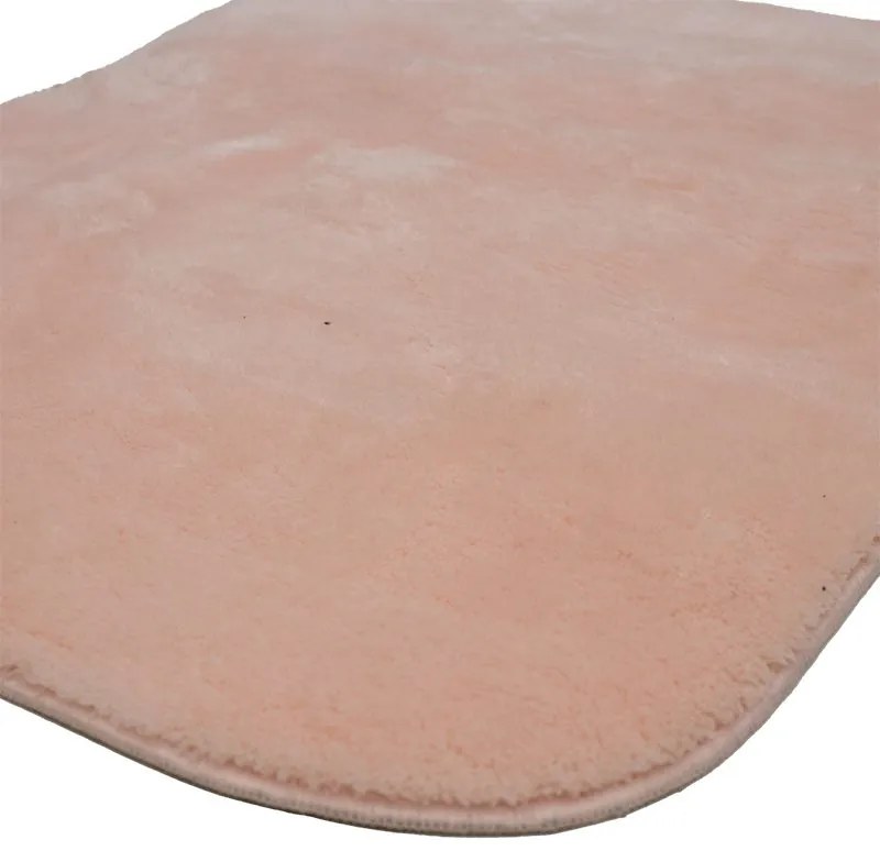 Πατάκι μπάνιου PWC-0055 pakoworld σετ 2τμχ microfiber ροζ 90x60εκ