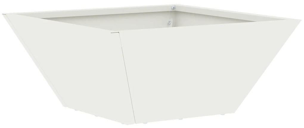 vidaXL Πλαστική Γλάστρα Λευκή Πλαστικό 35 x 35 x 15 εκ.