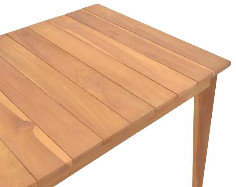 Τραπέζι Ory pakoworld teak ξύλο σε φυσική απόχρωση 160x80x75εκ