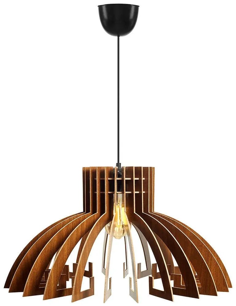 Φωτιστικό Οροφής 390FLH1532 Φ54x65cm 1xE27 40W Walnut Opviq