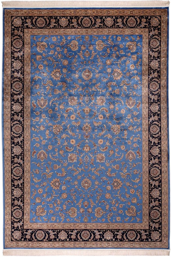 Χαλί Qum 32413 030 Blue-Multi Βιοκαρπέτ 160X220cm