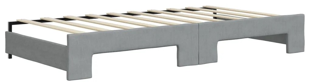 vidaXL Καναπές Κρεβάτι Συρόμενος Αν. Γκρι 90x190 εκ.Ύφασμα &amp; Συρτάρια
