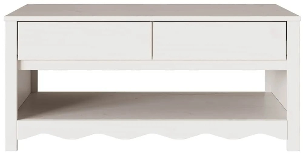 vidaXL Τραπεζάκι σαλονιού with Drawer Drammen Λευκό 99 x 55 x 45 εκ.