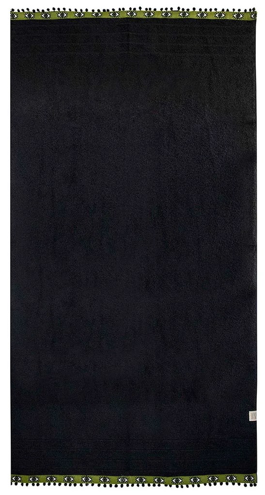 Πετσέτα Θαλάσσης (100x150) White Fabric Eye Patchwork Olive