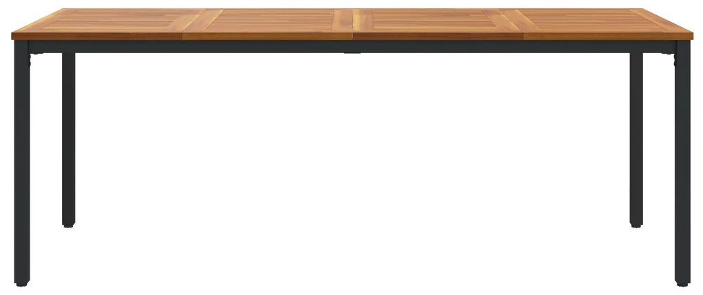 vidaXL Τραπέζι Κήπου 200x90x75 εκ από Στερεό Ξύλο Ακακίας και Μέταλλο
