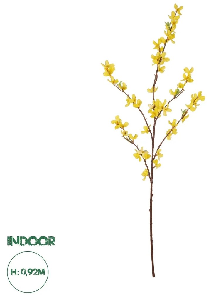 GloboStar® Artificial Garden YELLOW WINDER JASMIN BRANCH 21321 Τεχνητό Διακοσμητικό Κίτρινο Κλαδί Γιασεμί Y92cm