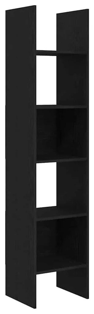 vidaXL Βιβλιοθήκη Μαύρη δρυς 40 x 35 x 180 εκ. Επεξεργασμένο ξύλο