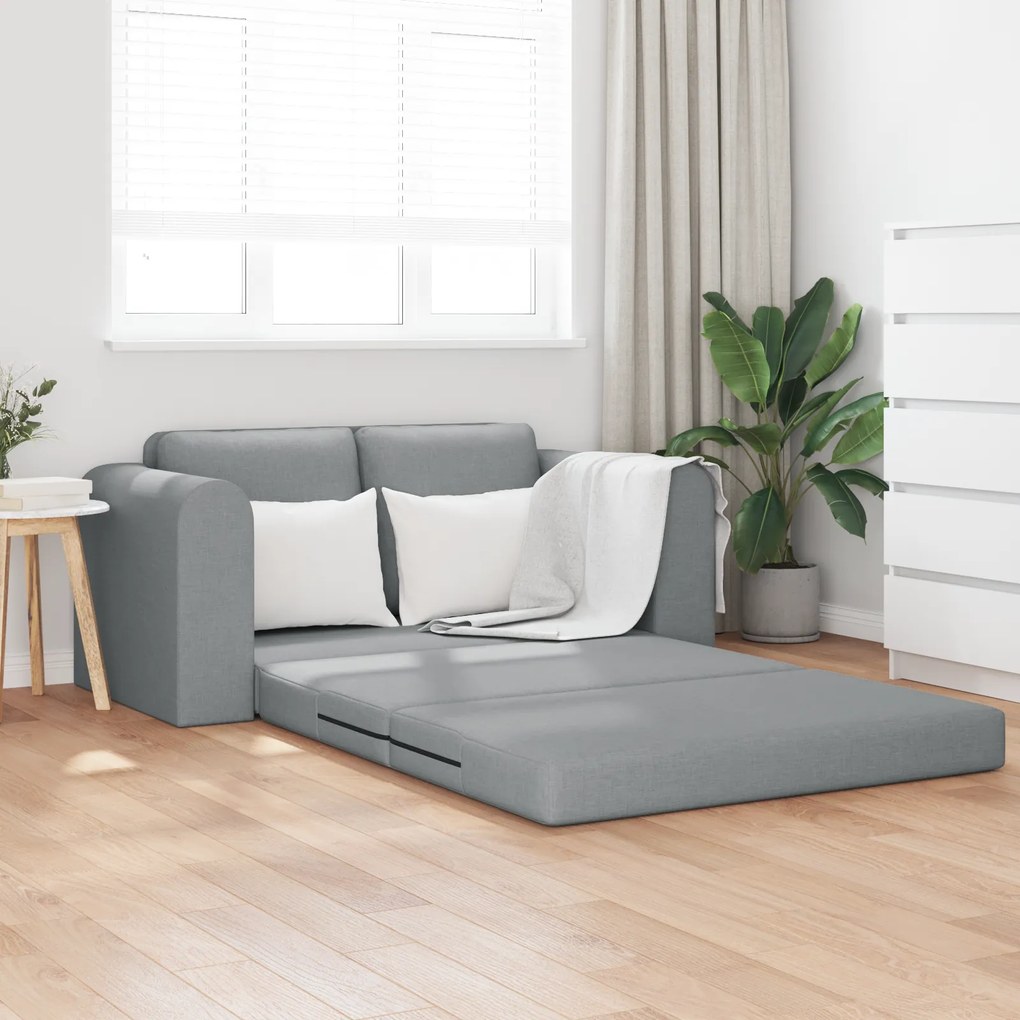 vidaXL Καναπές Κρεβάτι 2 σε 1 Ανοιχτό Γκρι 148x71x83 εκ Υφασμάτινος