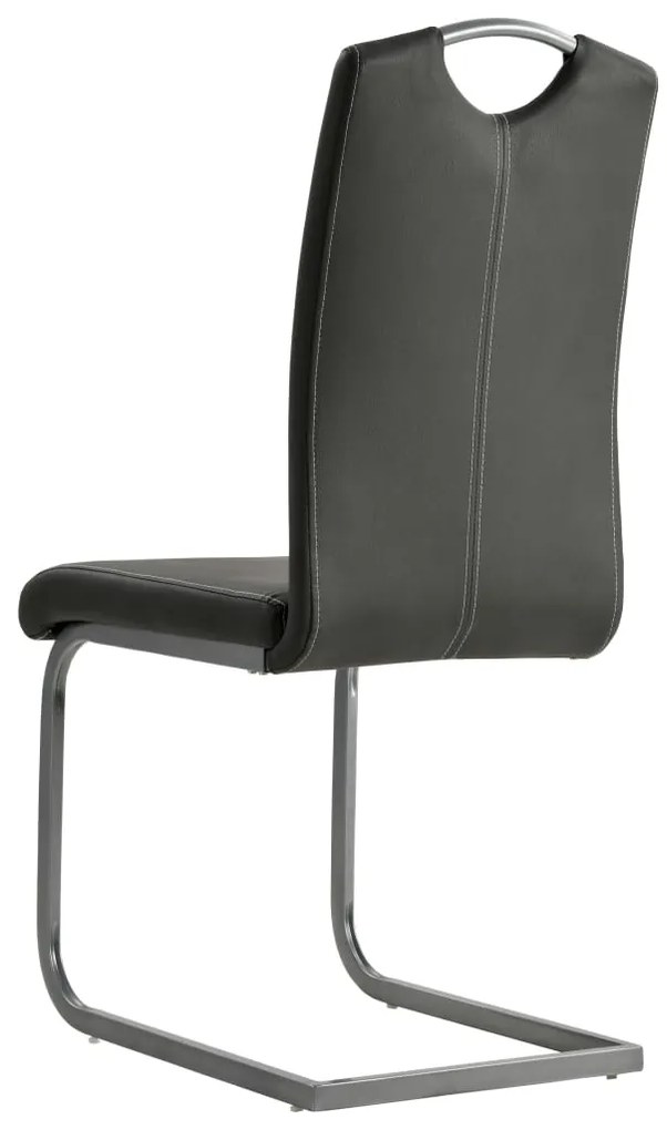 vidaXL Καρέκλες Τραπεζαρίας «Πρόβολος» 6 τεμ. Γκρι από Συνθετικό Δέρμα