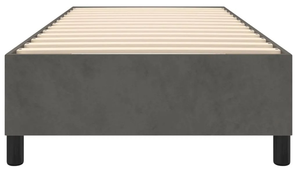 Πλαίσιο Κρεβατιού Σκούρο Γκρι 90x190 εκ. Βελούδινο - Γκρι