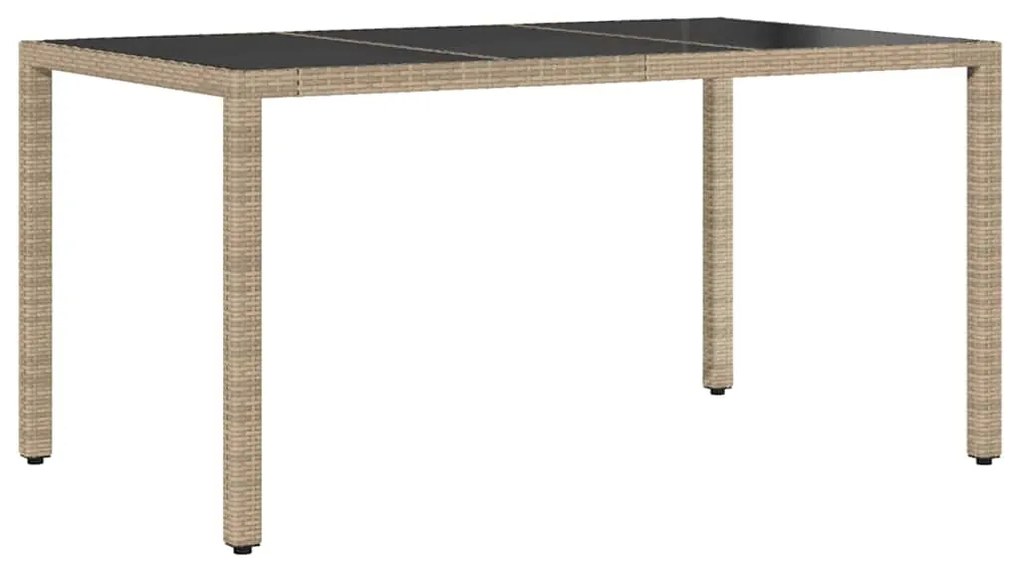 vidaXL Σέτ φαγητού για κήπο 5 pcs Μπεζ συνθετικό ρατάν