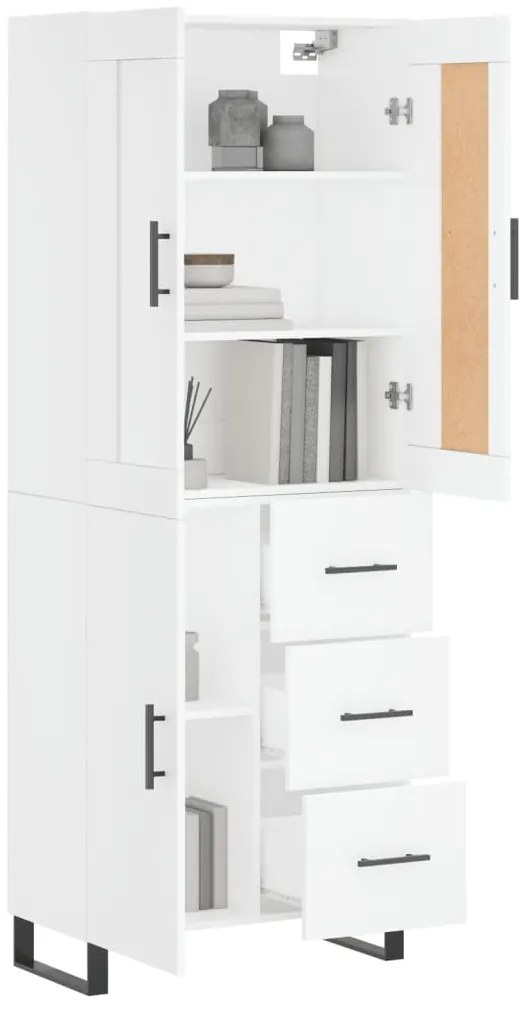 vidaXL Ντουλάπι Λευκό 69,5x34x180 εκ. από Επεξεργασμένο Ξύλο