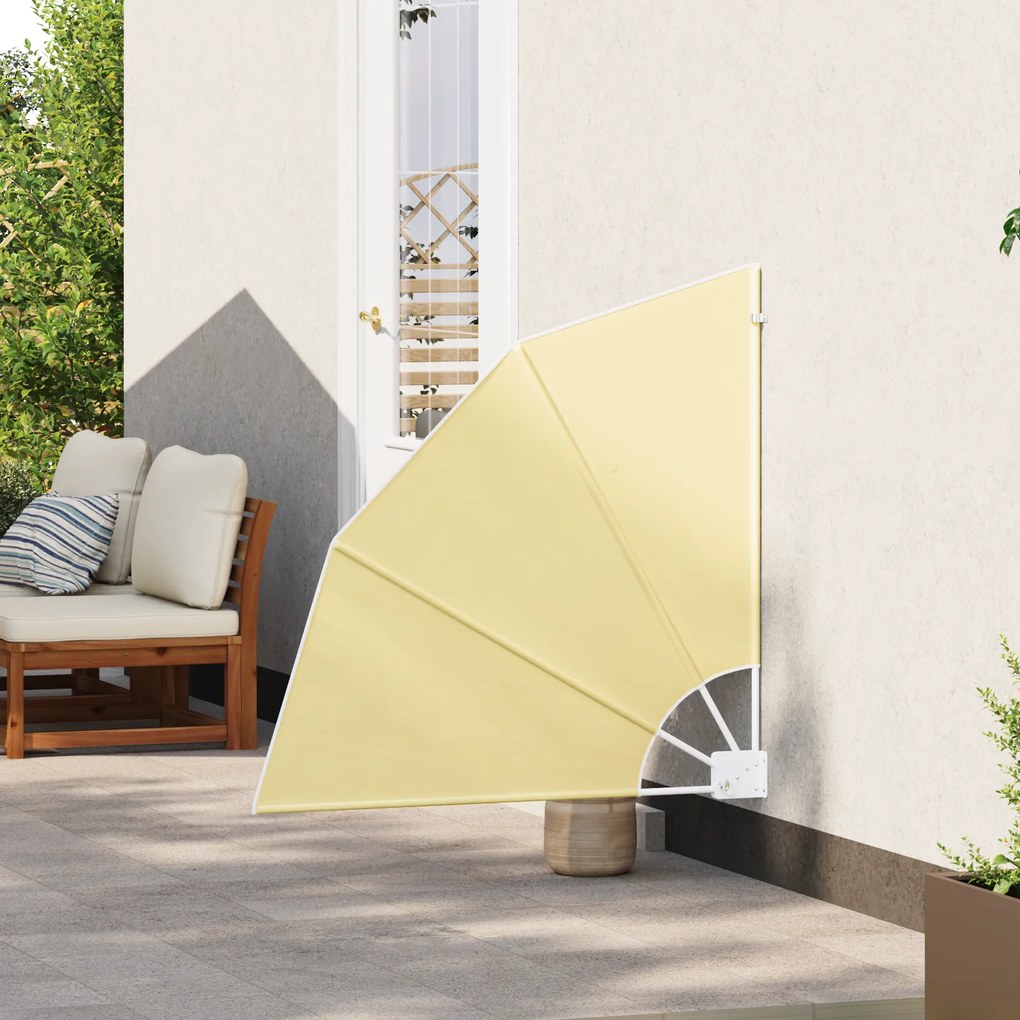 vidaXL Αδιάφανο σκίαστρο μπαλκονιού Άμμος 115 x 115 εκ ύφασμα