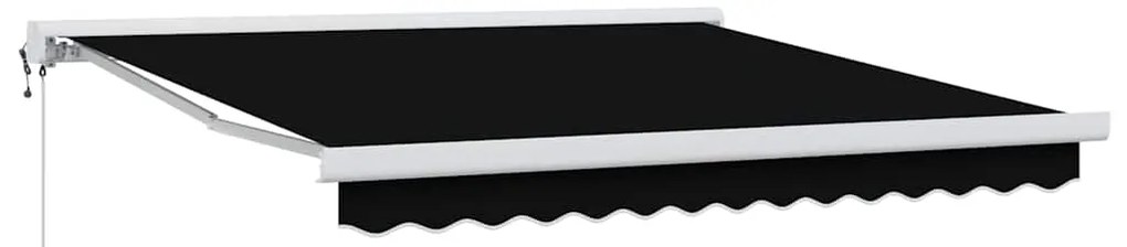 vidaXL Αυτόματη Ανακλινομένη Τέντα Μαύρη 350x250 εκ