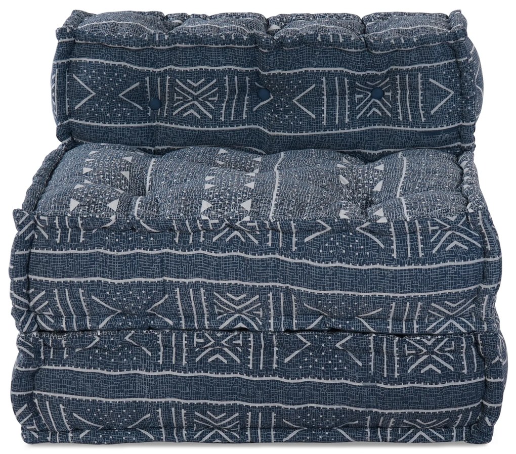 vidaXL Modular Pouffe Ινδικό 70x70x54 Υφάσμα
