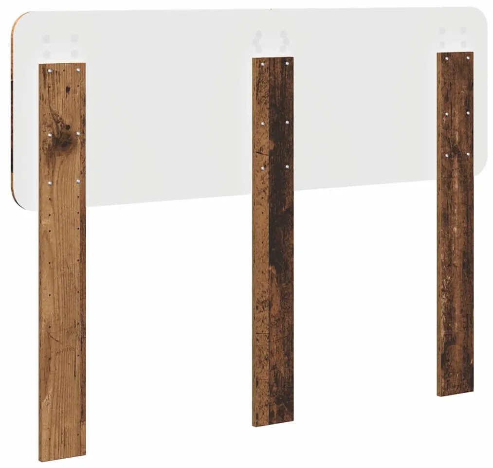 vidaXL Κεφαλάρι με κεφαλάρι Παλιό Ξύλο 135 cm Επεξεργασμένο ξύλο