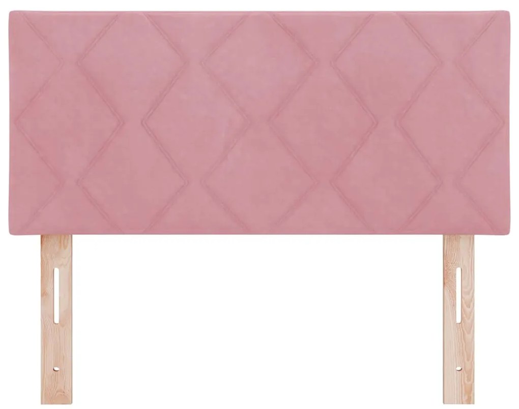 vidaXL LED κεφαλάρι με κεφαλάρι Ροζ 100 cm Τεχνητό Δέρμα