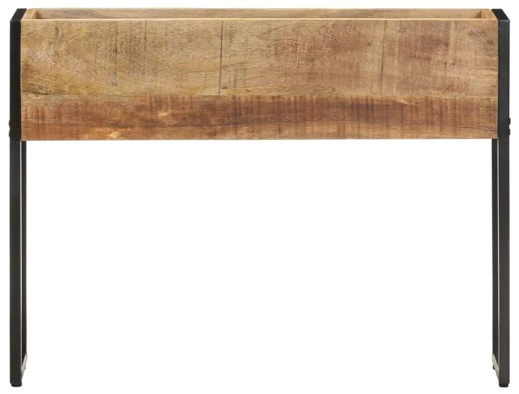 Ζαρντινιέρα 90 x 20 x 68 εκ. από Ακατέργαστο Ξύλο Μάνγκο - Καφέ
