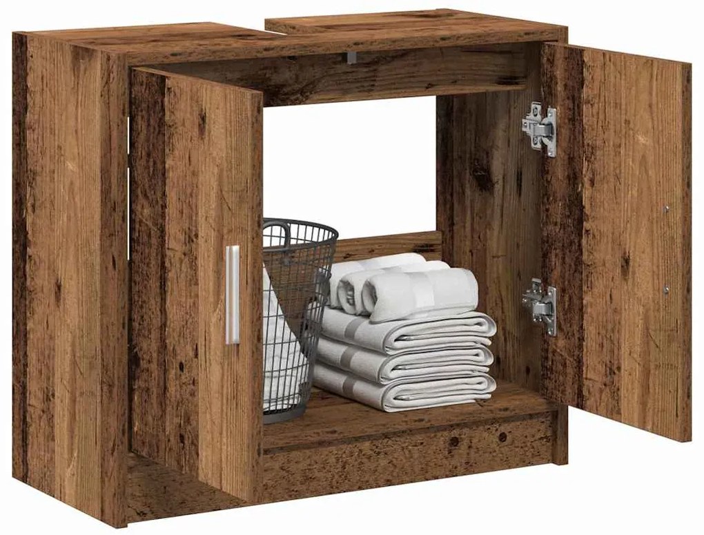 vidaXL Ντουλάπα Νιπτήρα Παλιό Ξύλο 63 x 29 x 55 cm Επεξεργασμένο ξύλο