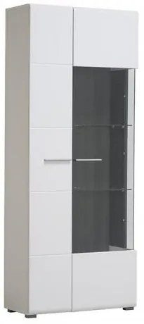 ΒΙΤΡΙΝΑ Enzo 2Κ VS1 Λευκό-Black Grey Wood-Λευκή Λάκ 77.5*35*190 11008842