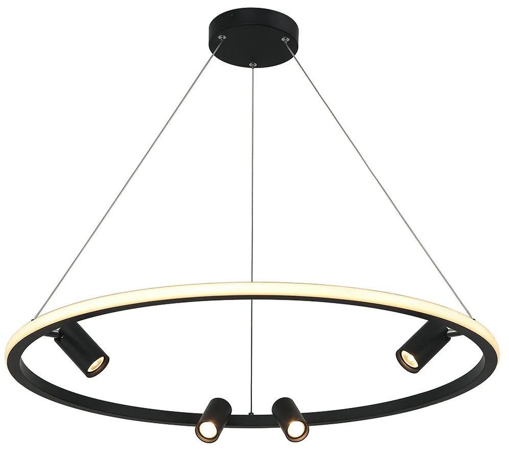 Φωτιστικό Οροφής LED Dimmable Zambelis 22013 Black Matt