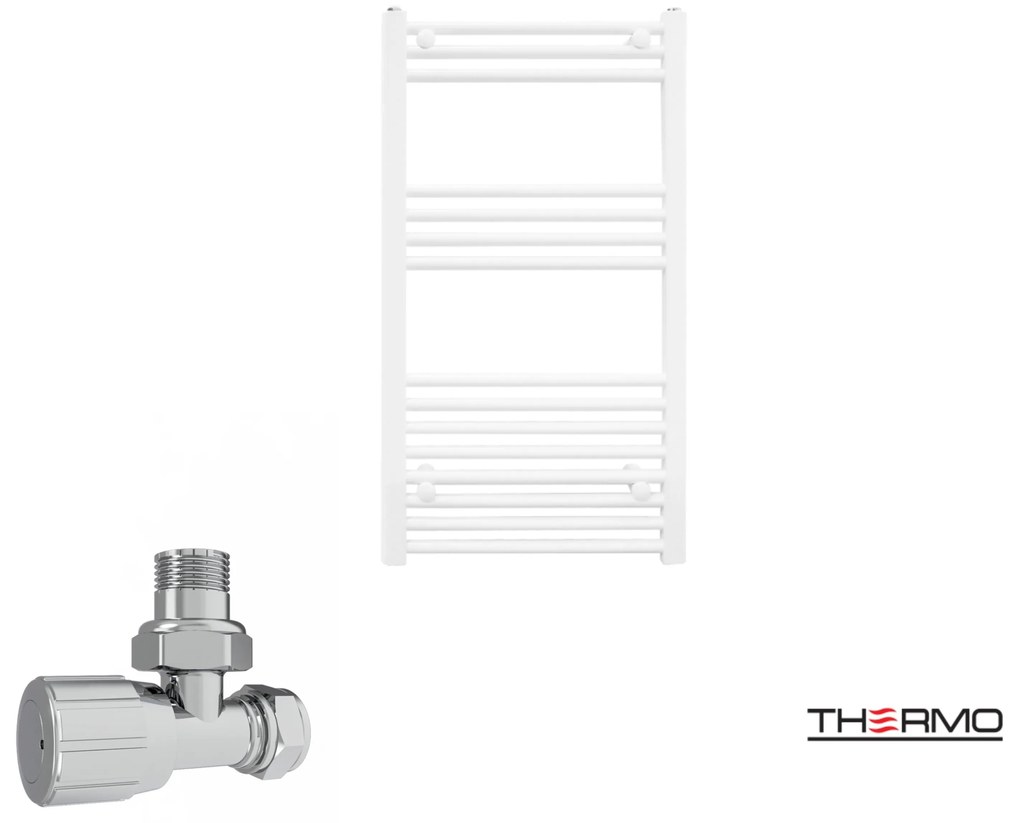 Thermo ALTO Θερμαινόμενη πετσετοκρεμάστρα από Mild Steel με υδραυλική λειτουργία, 80x50cm White