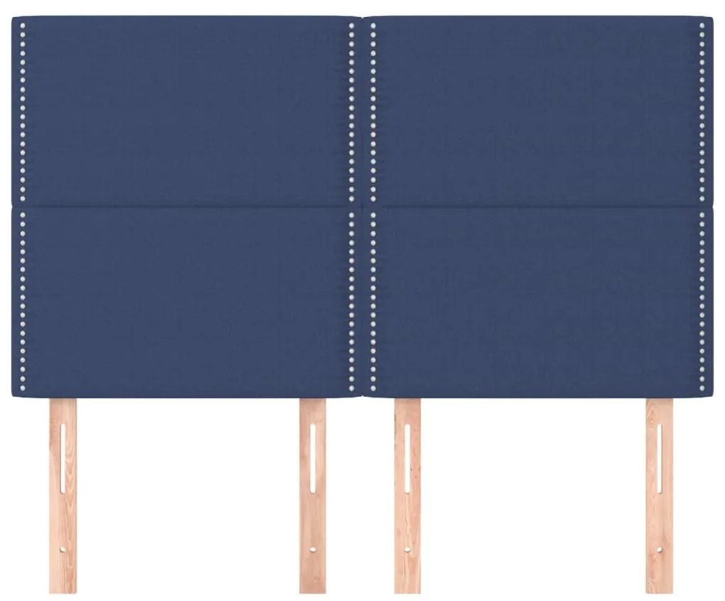 vidaXL Κεφαλάρι Μπλε 144x5x118/128 εκ. Ύφασμα