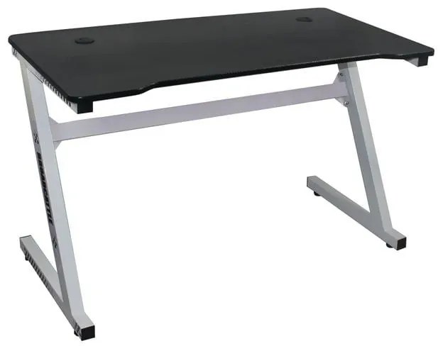 GAMING Γραφείο 120x60cm τ.Carbon Μέταλλο Βαφή Άσπρο