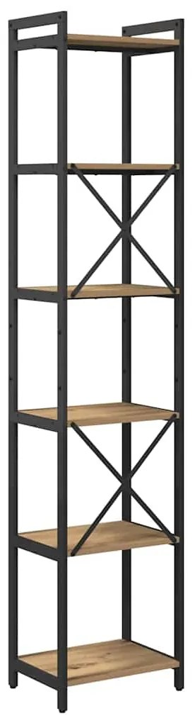 vidaXL Βιβλιοθήκη artisan δρυς 40 x 30 x 188 εκ Επεξεργασμένο ξύλο