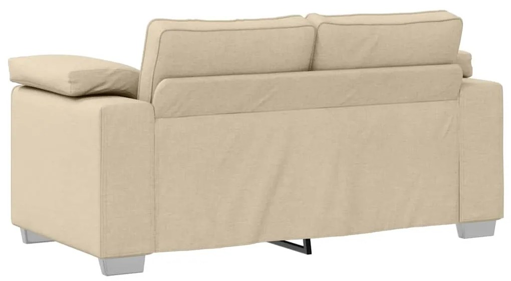 vidaXL Καναπές με μαξιλάρι Κρεμ 160 x 77 x 82 εκ ύφασμα