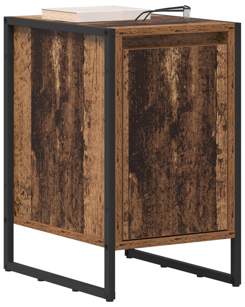 vidaXL Κομοδίνο 2 pcs Παλιό Ξύλο 39,5 x 30 x 50 εκ Επεξεργασμένο ξύλο