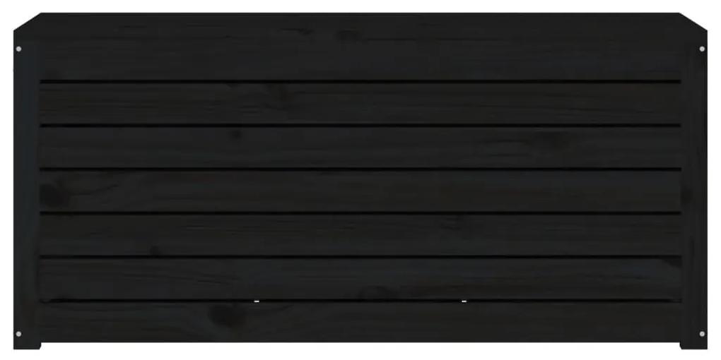 Μπαούλο Κήπου Μαύρο 101 x 50,5 x 46,5 εκ από Μασίφ Ξύλο Πεύκου - Μαύρο