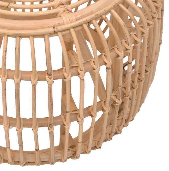 Σκαμπό Rajesty pakoworld rattan σε φυσική απόχρωση Φ60x46εκ