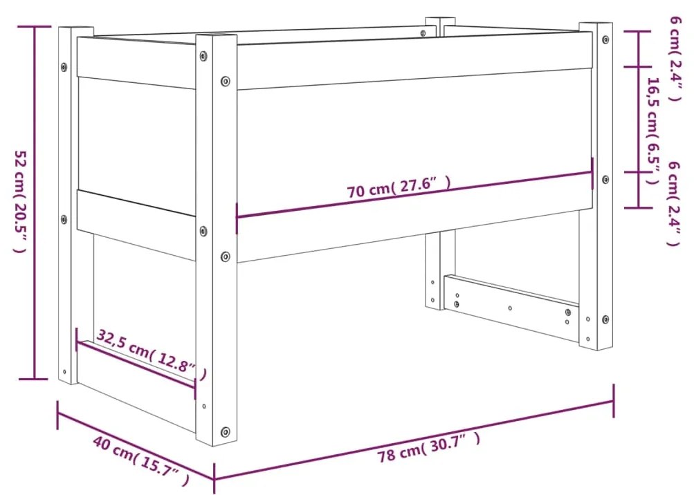 ΖΑΡΝΤΙΝΙΕΡΑ ΜΑΥΡΟ 78X40X52 ΕΚ. ΑΠΟ ΜΑΣΙΦ ΞΥΛΟ ΠΕΥΚΟΥ 822121