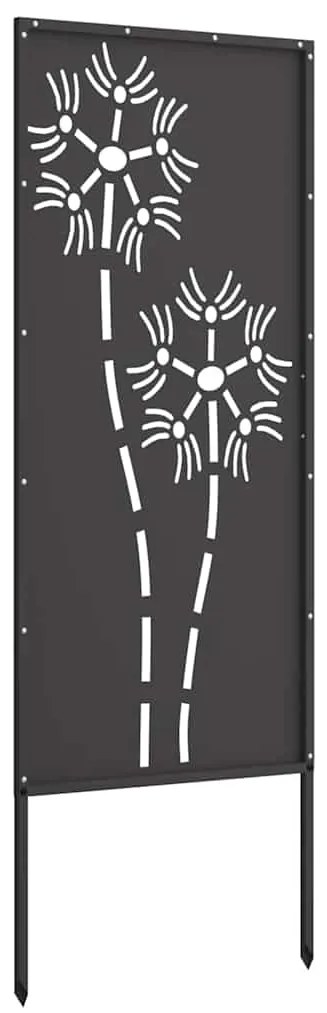 vidaXL Οθόνη Ιδιωτικότητας Κήπου Μαιανδρικό σχέδιο Μαύρο 50 x 140 εκ