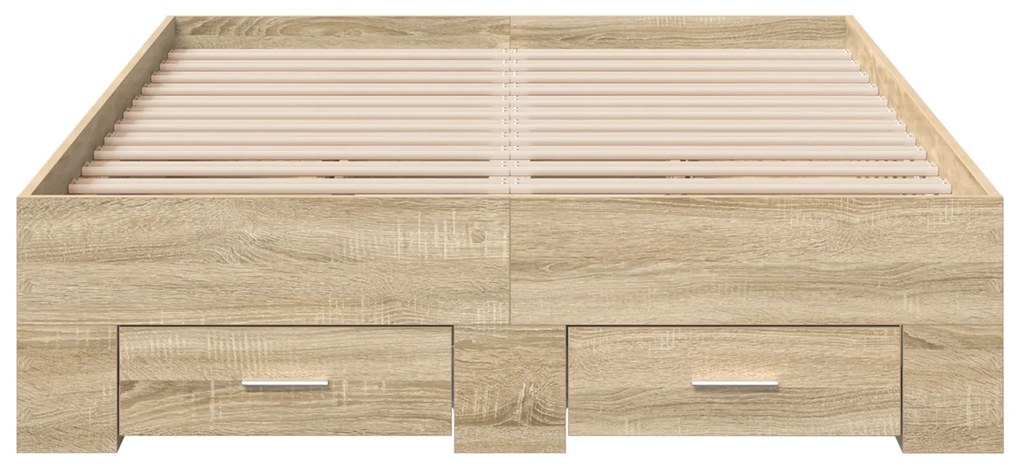 vidaXL Πλαίσιο Κρεβατιού Νοσομανία 140x200 εκ Κατασκευασμένο Ξύλο