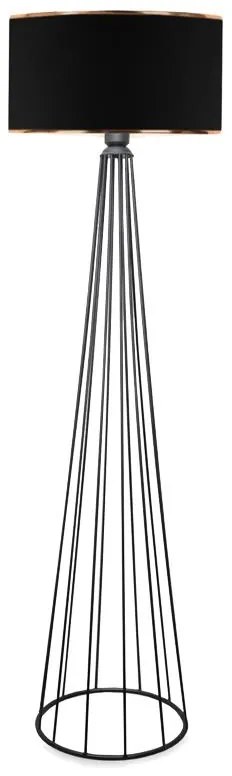 Φωτιστικό δαπέδου Firdo I Ε27 ύφασμα-μέταλλο μαύρο Φ38x121εκ 38x38x121 εκ.