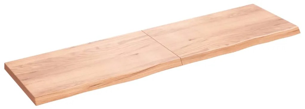 vidaXL Επιφ Τραπεζιού Αν Καφέ 220x60x(2-6)εκ. Επεξ. Μασίφ Ξύλο Δρυός