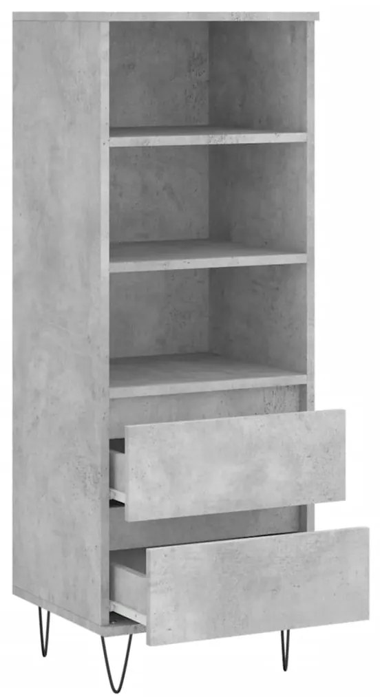 vidaXL Ντουλάπι Γκρι Σκυρ. 40x36x110 εκ. από Επεξεργασμένο Ξύλο