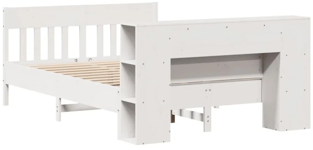 vidaXL Κρεβάτι Βιβλιοθήκη Χωρίς Στρώμα 120x200 εκ Μασίφ Ξύλο Πεύκο