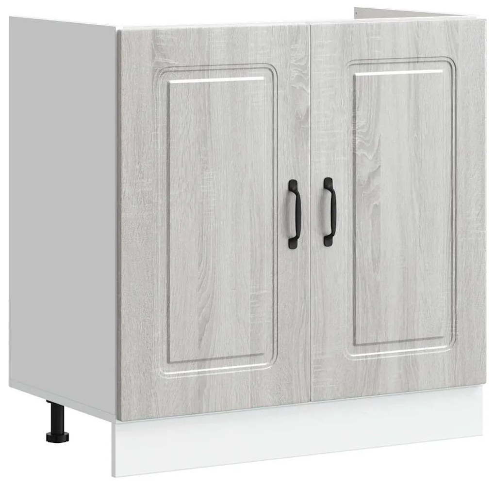 vidaXL Ντουλάπα Κουζίνας με αποθήκευση 2 pcs Γκρι 80 x 46 x 81.5 εκ