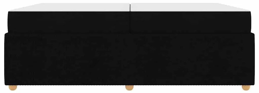 vidaXL Σκελετός κρεβατιού με στρώμα Μαύρο 200 x 200 cm ύφασμα