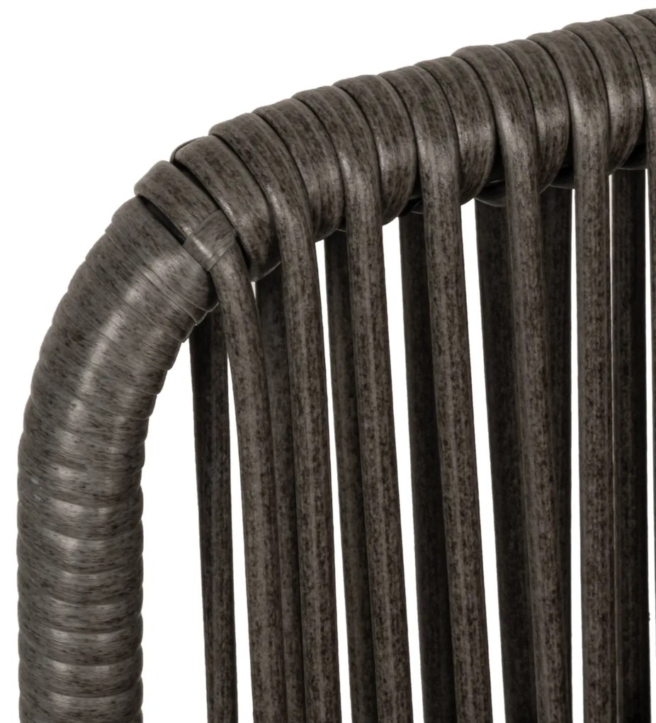 Πολυθρόνα Κήπου BLUENILE Μαύρο/Γκρι Αλουμίνιο/Rattan 56x60x89cm - 14840015 - 14840015