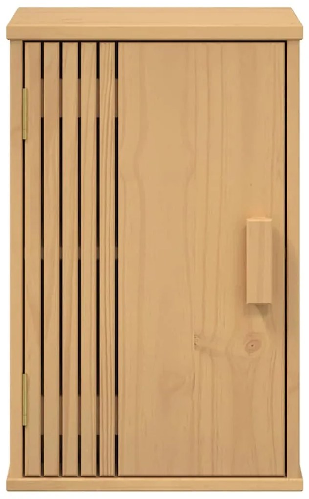 vidaXL Ντουλάπι Μπάνιου με ράφι Καφέ 35 x 30 x 55 cm Μασίφ ξύλο πεύκου